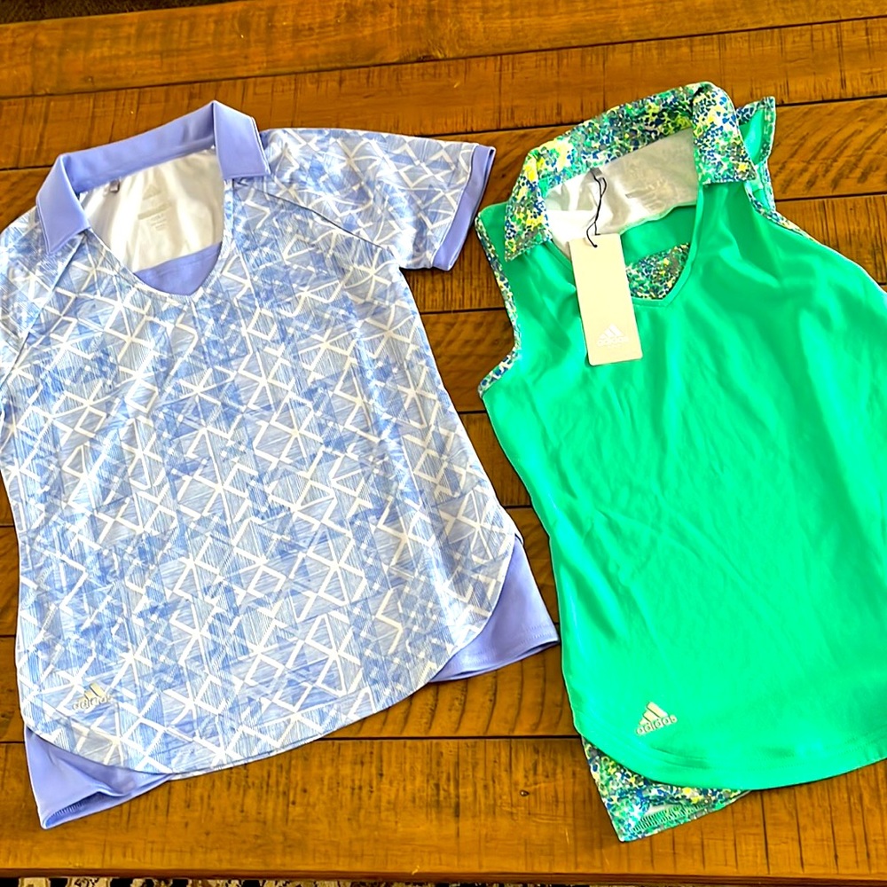 Two NWT Adidas golf shirts, Girls, Small